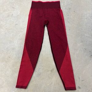 Victoria's Secret PINK Seamless Red Heart Activewear Leggings‎ Size S
